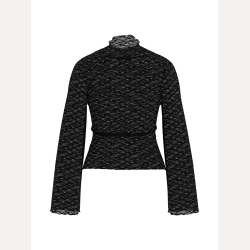 PREORDER HYPEDROP Pacy Flared Lace Top Black 