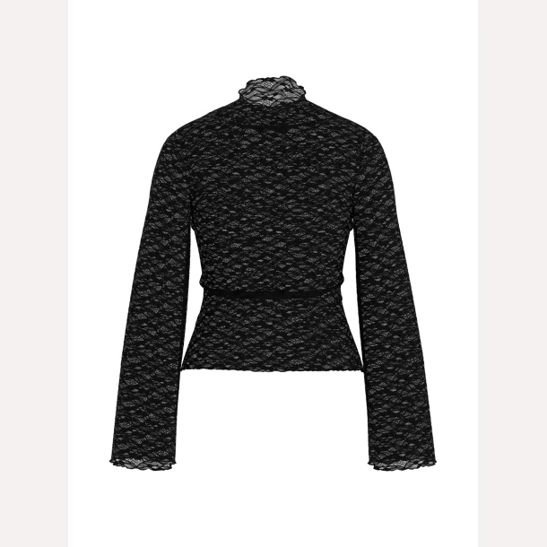 PREORDER HYPEDROP Pacy Flared Lace Top Black 