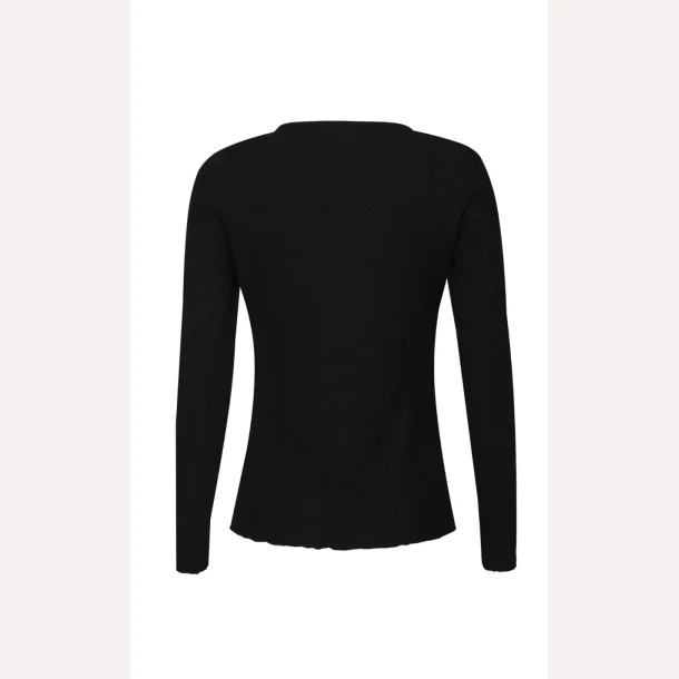 Liberte Essentiel Natalia Round Neck Blouse Black Lurex