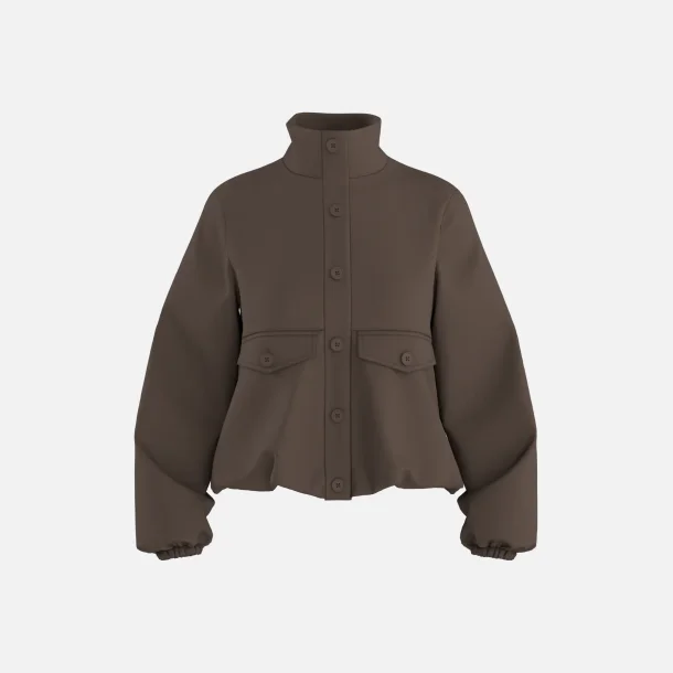 PREORDER HYPEDROP Lucia High-Neck Shacket Chocolate