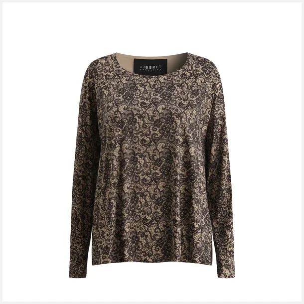 Liberte Essentiel Alma Bluse Mocca Brown Lace