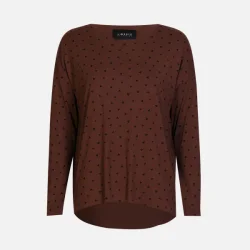 Liberte Essentiel Alma LS Top Brown Black Heart