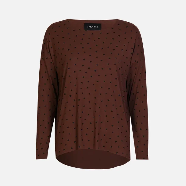 Liberte Essentiel Alma LS Top Brown Black Heart