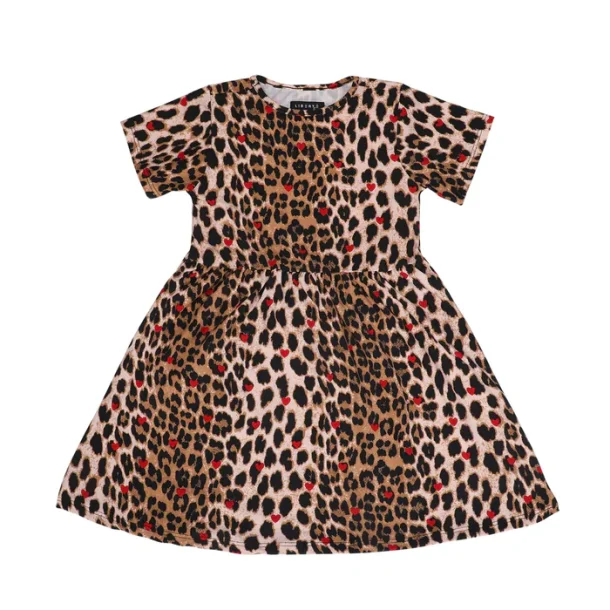 Liberte Ami babydoll dress lux leo red heart