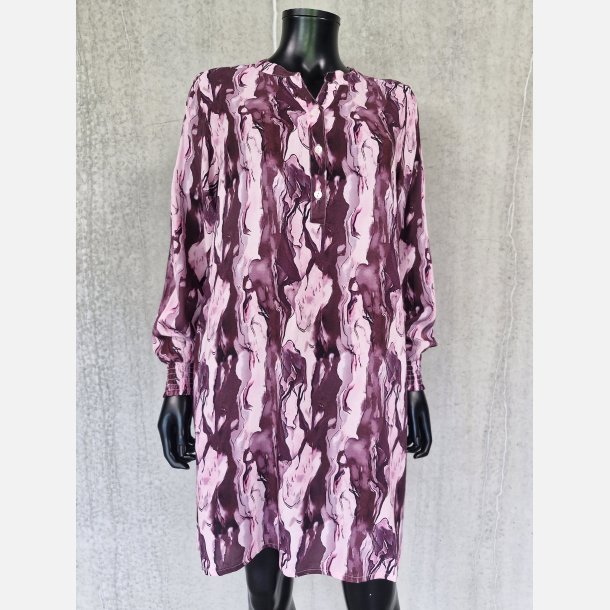 Mille tunic kjole lilla eller brunt print