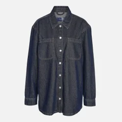 Noisy May Alva L/S Denim Shacket Dark Blue Denim