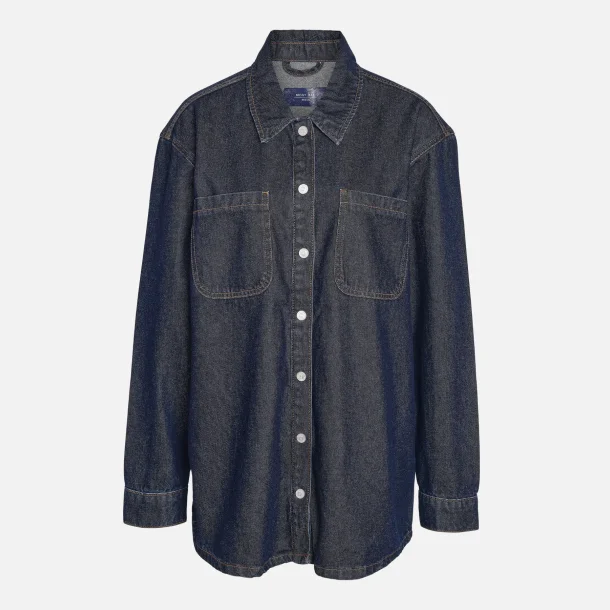 Noisy May Alva L/S Denim Shacket Dark Blue Denim