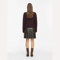 Noisy May Clara Penny Coated HW Slit Skirt Demitasse