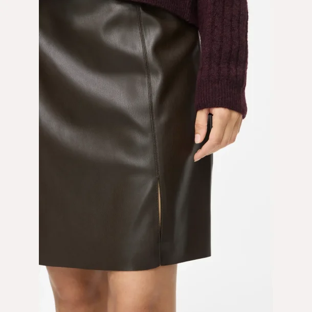 Noisy May Clara Penny Coated HW Slit Skirt Demitasse
