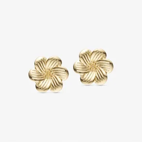 Wolff Jewelry Button Cover Flower 18 Carat Gold Plated