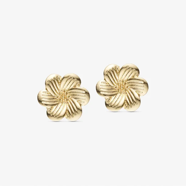 Wolff Jewelry Button Cover Flower 18 Carat Gold Plated
