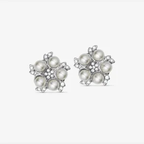 Wolff Jewelry Button Cover Pearl Flower White