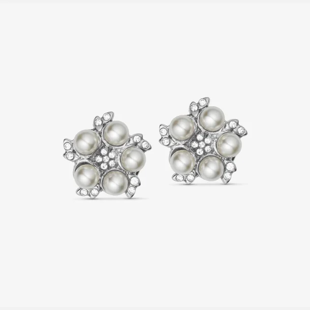 Wolff Jewelry Button Cover Pearl Flower White