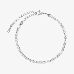 Wolff Jewelry Crystal Tennis Bracelet Guld Eller S�lv