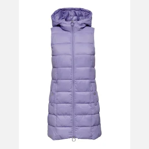 JDY Zulu Long Hood Waistcoat Lilla
