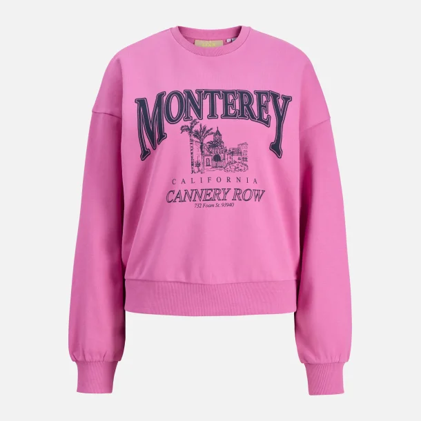 JJXX Merle Spring RLX Short LS Crew SWT Pink