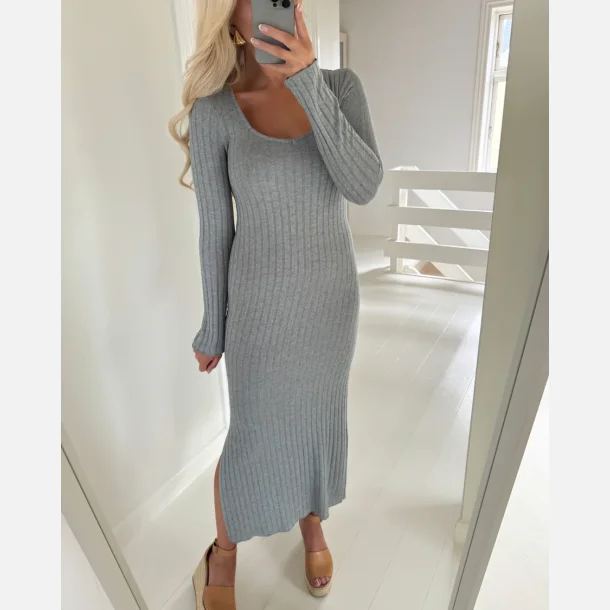 Pieces Iris Ankel Kjole Gr Eller Sort