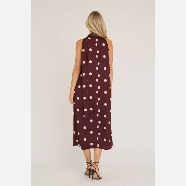 A-VIEW Emily Dot Dress Bordeaux/Rose