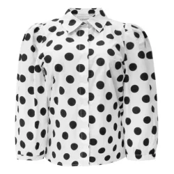 Liberte Essentiel Flora Bluse White Black Big Dot