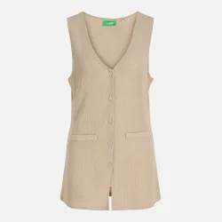 JJXX Valerie Long Vest Feather Gray