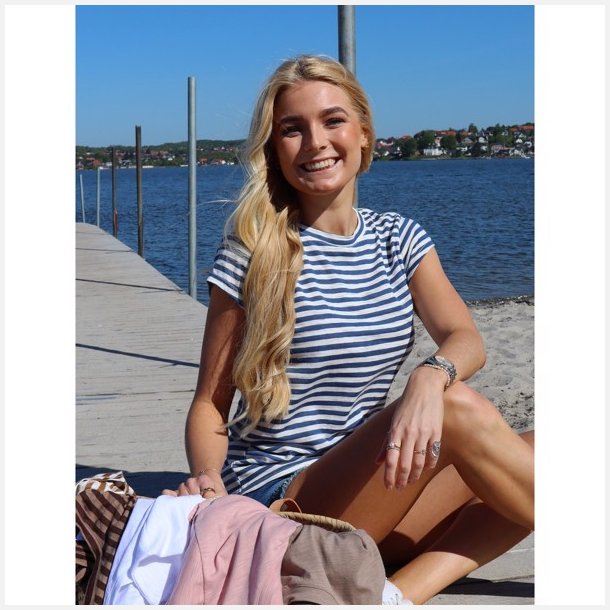 Liberte Essentiel Ulla t-shirt navy white stripe