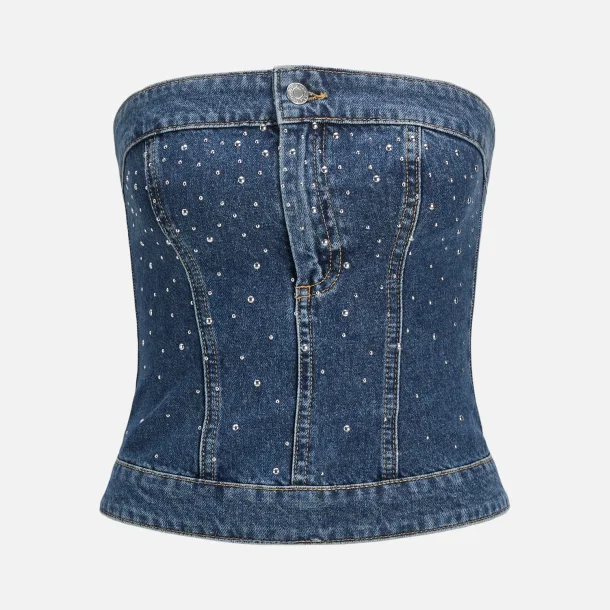 JJXX Jen Bandeau top Stone denim