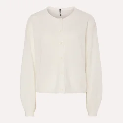 Pieces Ida LS O-Neck Knit Cardigan Cloud Dancer