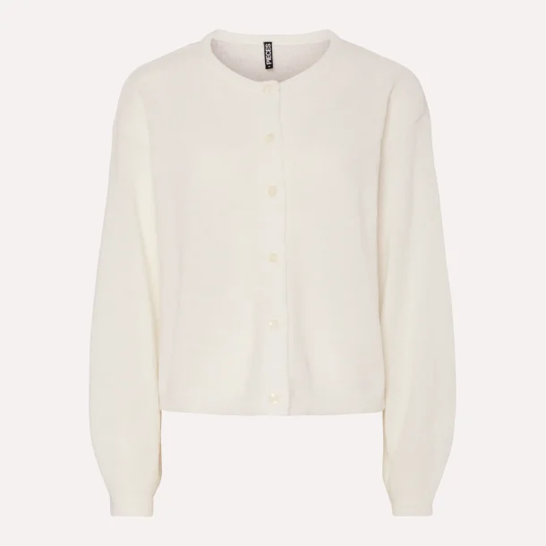 Pieces Ida LS O-Neck Knit Cardigan Cloud Dancer