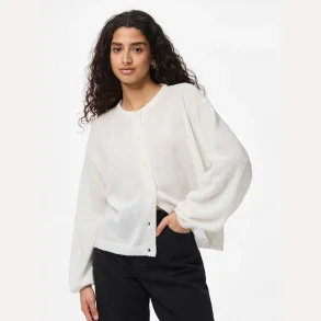 Pieces Ida LS O-Neck Knit Cardigan Cloud Dancer