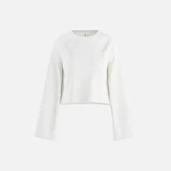 PREORDER HYPEDROP Ocelle Wide Sleeve Top White