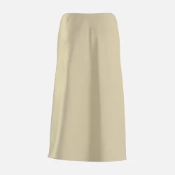 HYPEDROP Leah Satin Midi Skirt Yellow