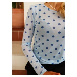 Liberte Essentiel Mesh LS Light Blue Dot