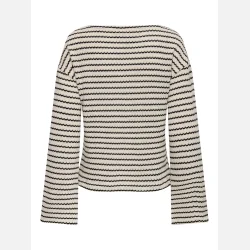 JDY Thea Boatneck Top Birch Black Iris