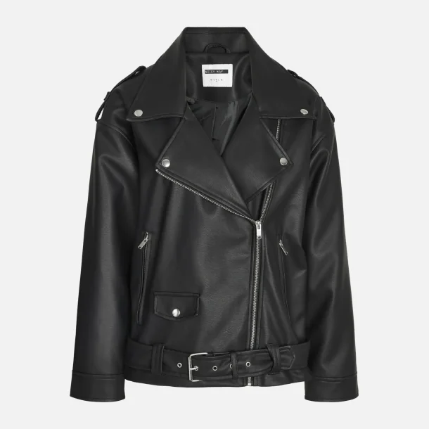 Noisy May Paulina oversize biker jakke sort