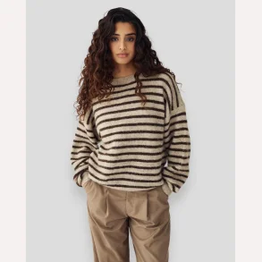 Noella N-Mafalda Knit Brown Sand Stripe