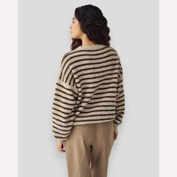 Noella N-Mafalda Knit Brown Sand Stripe