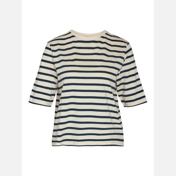 Noisy May Jackie Maison stripe top Ivory/navy