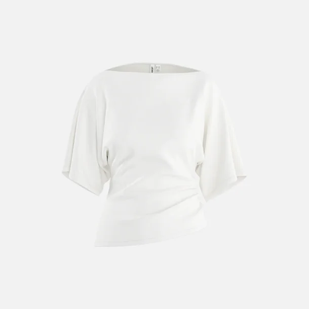 HYPEDROP Yuri SS Draped Top White