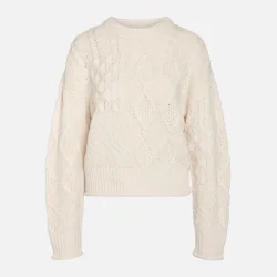 Noisy May Estha L/S O-Neck Structured Knit Birch