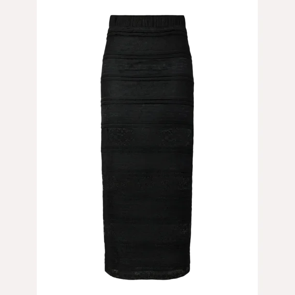 Pieces Miro MW Ankel Slim Skirt Black