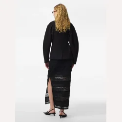 Pieces Miro MW Ankel Slim Skirt Black