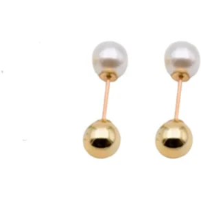 Wolff Jewelry Pin Straight White Pearl GOLD AND WHITE PEARL