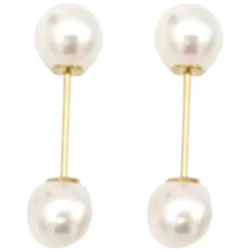 Wolff Jewelry Pin Straight White Pearl Gold Plated