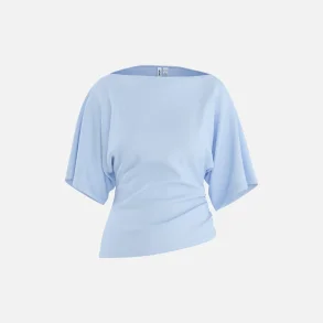 HYPEDROP Yuri SS Draped Top Ice Water
