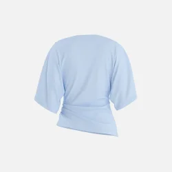 HYPEDROP Yuri SS Draped Top Ice Water