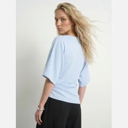 HYPEDROP Yuri SS Draped Top Ice Water