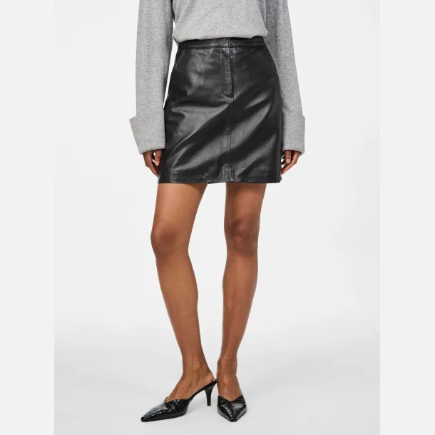 YAS Lyma l�der skirt