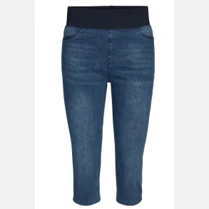 Freequent Shantal Capri Denim Medium Blue Denim