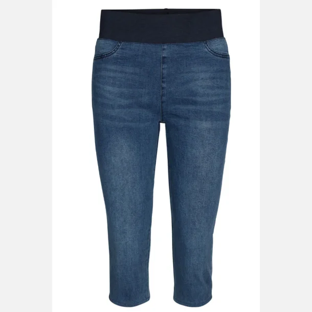 Freequent Shantal Capri Denim Medium Blue Denim