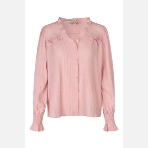 A-VIEW Sonja frill blouse rosa stribet